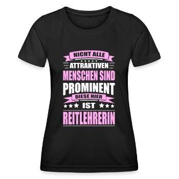 Nicht Alle Menschen Sind Prominent Reitlehrerin - Frauen Funktions-T-Shirt - Schwarz - Vorne - AI Model Female 172 light (172cm)