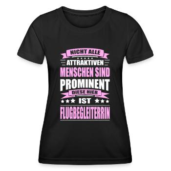 Nicht Alle Menschen Sind Prominent Flugbegleiterin - Frauen Funktions-T-Shirt - Schwarz - Vorne - AI Model Female 172 light (172cm)
