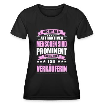 Nicht Alle Menschen Sind Prominent Verkäuferin - Frauen Funktions-T-Shirt - Schwarz - Vorne - AI Model Female 172 light (172cm)