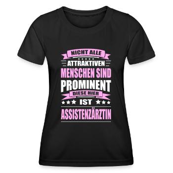 Assistenzärztin Ärztin Abschluss Arzt - Frauen Funktions-T-Shirt - Schwarz - Vorne - AI Model Female 172 light (172cm)