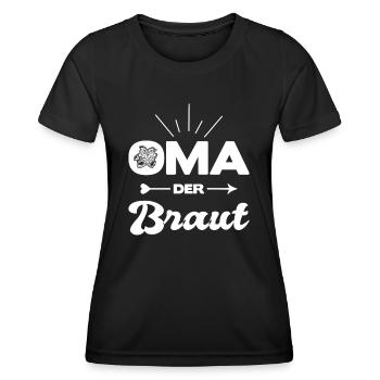 Oma Der Braut Hochzeit Heirat Hochzeitsfeier - Frauen Funktions-T-Shirt - Schwarz - Vorne - AI Model Female 172 light (172cm)