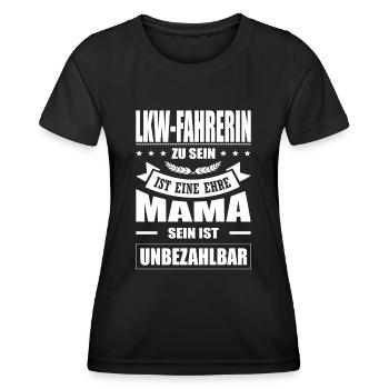 LKW-Fahrerin Sein Eine Ehre Mama Truckerin LKW Fun - Frauen Funktions-T-Shirt - Schwarz - Vorne - AI Model Female 172 light (172cm)