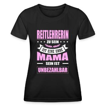 Reitlehrerin Sein Eine Ehre Mama Sein Unbezahlbar - Frauen Funktions-T-Shirt - Schwarz - Vorne - AI Model Female 172 light (172cm)
