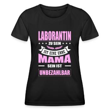 Laborantin Zu Sein Eine Ehre Mama Sein Unbezahlbar - Frauen Funktions-T-Shirt - Schwarz - Vorne - AI Model Female 172 light (172cm)