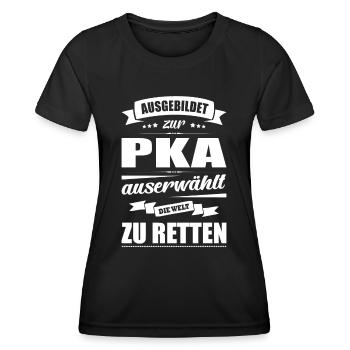 Ausgebildet Zur PKA Abschluss Bestanden - Frauen Funktions-T-Shirt - Schwarz - Vorne - AI Model Female 172 light (172cm)