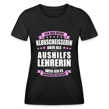 Aushilfslehrerin Lehrerin Erinnerung Lehrer - Frauen Funktions-T-Shirt - Schwarz - Vorne - AI Model Female 172 light (172cm)