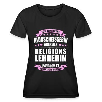 Religionslehrerin Lehrerin Erinnerung Lehrer - Frauen Funktions-T-Shirt - Schwarz - Vorne - AI Model Female 172 light (172cm)
