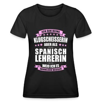 Spanischlehrerin Lehrerin Erinnerung Lehrer - Frauen Funktions-T-Shirt - Schwarz - Vorne - AI Model Female 172 light (172cm)
