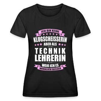 Techniklehrerin Lehrerin Erinnerung Lehrer - Frauen Funktions-T-Shirt - Schwarz - Vorne - AI Model Female 172 light (172cm)