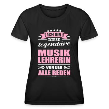 Ich Bin Diese Legendäre Musiklehrerin Lehrerin - Frauen Funktions-T-Shirt - Schwarz - Vorne - AI Model Female 172 light (172cm)