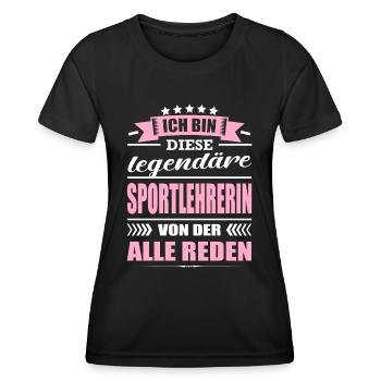 Ich Bin Diese Legendäre Sportlehrerin Lehrerin - Frauen Funktions-T-Shirt - Schwarz - Vorne - AI Model Female 172 light (172cm)