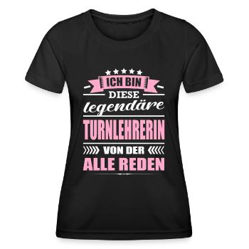 Ich Bin Diese Legendäre Turnlehrerin Lehrerin - Frauen Funktions-T-Shirt - Schwarz - Vorne - AI Model Female 172 light (172cm)