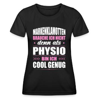 Markenklamotten Brauche Ich Nicht Physio - Frauen Funktions-T-Shirt - Schwarz - Vorne - AI Model Female 172 light (172cm)