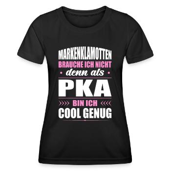 Markenklamotten Brauche Ich Nicht PKA Apothekerin - Frauen Funktions-T-Shirt - Schwarz - Vorne - AI Model Female 172 light (172cm)