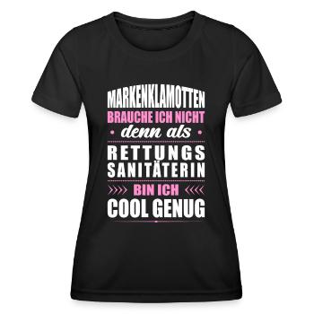 Markenklamotten Ich Nicht Rettungssanitäterin Sani - Frauen Funktions-T-Shirt - Schwarz - Vorne - AI Model Female 172 light (172cm)