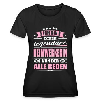 Ich Bin Diese Legendäre Heimwerkerin - Frauen Funktions-T-Shirt - Schwarz - Vorne - AI Model Female 172 light (172cm)