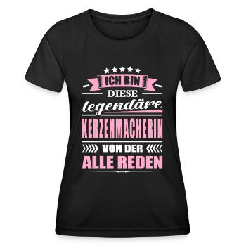 Ich Bin Diese Legendäre Kerzenmacherin Kerzen - Frauen Funktions-T-Shirt - Schwarz - Vorne - AI Model Female 172 light (172cm)