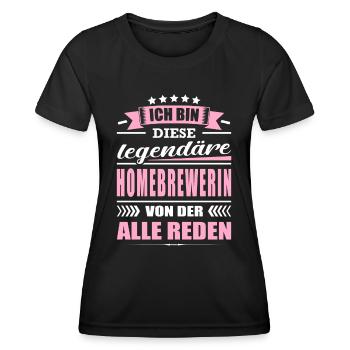 Ich Bin Diese Legendäre Homebrewerin Bier - Frauen Funktions-T-Shirt - Schwarz - Vorne - AI Model Female 172 light (172cm)