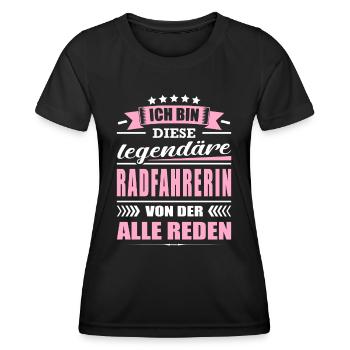 Ich Bin Diese Legendäre Radfahrerin Fahrrad - Frauen Funktions-T-Shirt - Schwarz - Vorne - AI Model Female 172 light (172cm)