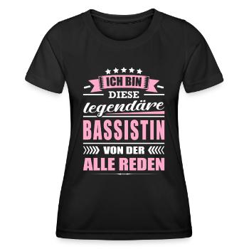 Ich Bin Diese Legendäre Bassistin Musikerin - Frauen Funktions-T-Shirt - Schwarz - Vorne - AI Model Female 172 light (172cm)