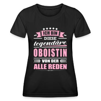 Ich Bin Diese Legendäre Oboistin Oboistspielerin - Frauen Funktions-T-Shirt - Schwarz - Vorne - AI Model Female 172 light (172cm)