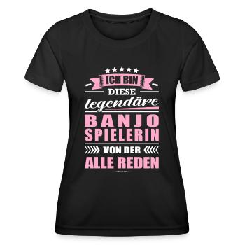 Ich Bin Diese Legendäre Banjospielerin Banjo - Frauen Funktions-T-Shirt - Schwarz - Vorne - AI Model Female 172 light (172cm)