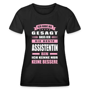 Ich Habe Nie Gesagt Die Beste Assistentin Bin - Frauen Funktions-T-Shirt - Schwarz - Vorne - AI Model Female 172 light (172cm)