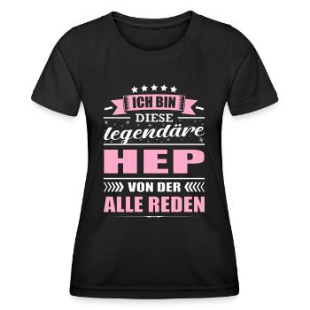 Ich Bin Diese Legendäre HEP Pflegekraft Pflege - Frauen Funktions-T-Shirt - Schwarz - Vorne - AI Model Female 172 light (172cm)