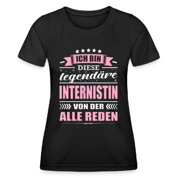 Ich Bin Diese Legendäre Internistin Ärztin - Frauen Funktions-T-Shirt - Schwarz - Vorne - AI Model Female 172 light (172cm)