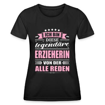 Ich Bin Diese Legendäre Erzieherin Kita - Frauen Funktions-T-Shirt - Schwarz - Vorne - AI Model Female 172 light (172cm)
