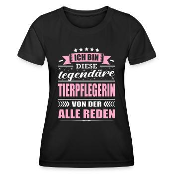 Ich Bin Diese Legendäre Tierpflegerin - Frauen Funktions-T-Shirt - Schwarz - Vorne - AI Model Female 172 light (172cm)