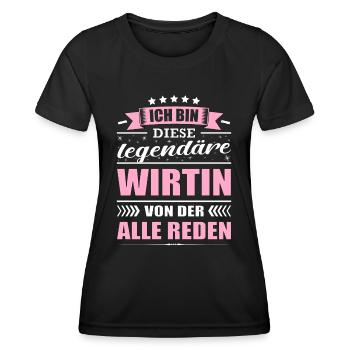 Ich Bin Diese Legendäre Wirtin Gastro - Frauen Funktions-T-Shirt - Schwarz - Vorne - AI Model Female 172 light (172cm)