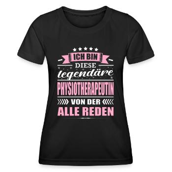 Ich Bin Diese Legendäre Physiotherapeutin - Frauen Funktions-T-Shirt - Schwarz - Vorne - AI Model Female 172 light (172cm)
