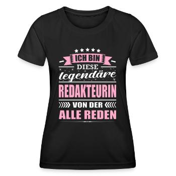 Ich Bin Diese Legendäre Redakteurin - Frauen Funktions-T-Shirt - Schwarz - Vorne - AI Model Female 172 light (172cm)