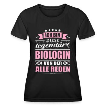 Ich Bin Diese Legendäre Biologin Biologie - Frauen Funktions-T-Shirt - Schwarz - Vorne - AI Model Female 172 light (172cm)