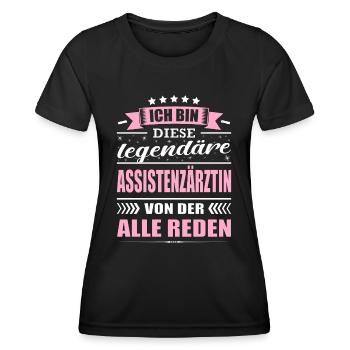 Ich Bin Diese Legendäre Assistenzärztin - Frauen Funktions-T-Shirt - Schwarz - Vorne - AI Model Female 172 light (172cm)