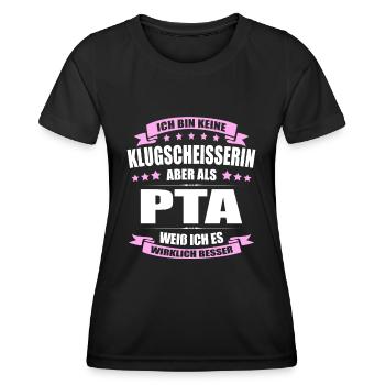 Ich Bin Keine Klugscheisserin PTA Apotheke - Frauen Funktions-T-Shirt - Schwarz - Vorne - AI Model Female 172 light (172cm)