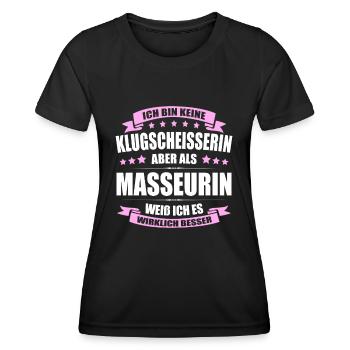 Ich Bin Keine Klugscheisserin Masseurin Physio - Frauen Funktions-T-Shirt - Schwarz - Vorne - AI Model Female 172 light (172cm)