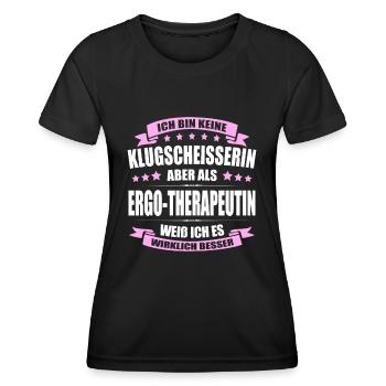 Ich Bin Keine Klugscheisserin Ergo-Therapeutin - Frauen Funktions-T-Shirt - Schwarz - Vorne - AI Model Female 172 light (172cm)