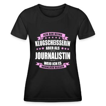 Ich Bin Keine Klugscheisserin Journalistin - Frauen Funktions-T-Shirt - Schwarz - Vorne - AI Model Female 172 light (172cm)