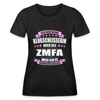 Ich Bin Keine Klugscheisserin ZMFA - Frauen Funktions-T-Shirt - Schwarz - Vorne - AI Model Female 172 light (172cm)