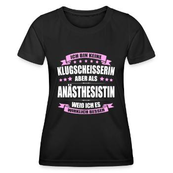 Ich Bin Keine Klugscheisserin Anästhesistin Arzt - Frauen Funktions-T-Shirt - Schwarz - Vorne - AI Model Female 172 light (172cm)