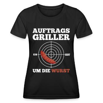 Grillen - Grillparty - Auftragsgriller - Frauen Funktions-T-Shirt - Schwarz - Vorne - AI Model Female 172 light (172cm)