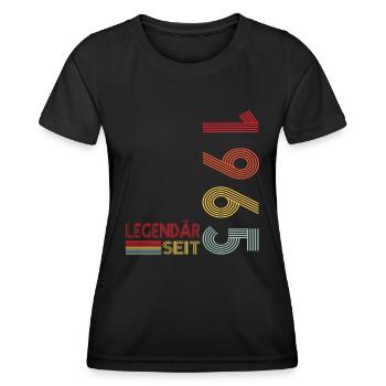 Geburtstag Geboren 1965 Mann Legendär seit 1965 - Frauen Funktions-T-Shirt - Schwarz - Vorne - AI Model Female 172 light (172cm)