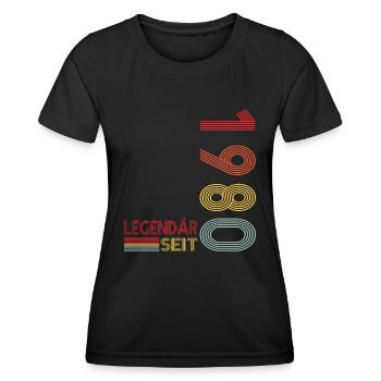 Geburtstag Geboren 1980 Mann Legendär seit 1980 - Frauen Funktions-T-Shirt - Schwarz - Vorne - AI Model Female 172 light (172cm)