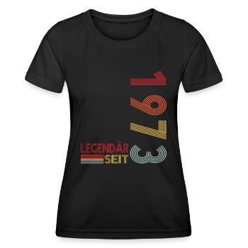 Geburtstag Geboren 1973 Mann Legendär seit 1973 - Frauen Funktions-T-Shirt - Schwarz - Vorne - AI Model Female 172 light (172cm)