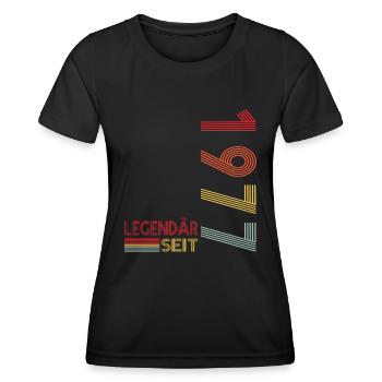 Geburtstag Geboren 1977 Mann Legendär seit 1977 - Frauen Funktions-T-Shirt - Schwarz - Vorne - AI Model Female 172 light (172cm)