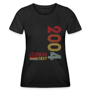 Geburtstag Geboren 2004 Mann Legendär seit 2004 - Frauen Funktions-T-Shirt - Schwarz - Vorne - AI Model Female 172 light (172cm)