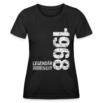 Geburtstag Geboren 1968 Mann Legendär seit 1968 - Frauen Funktions-T-Shirt - Schwarz - Vorne - AI Model Female 172 light (172cm)