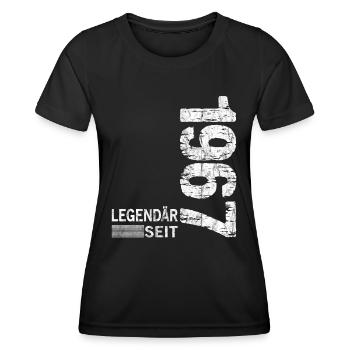 Geburtstag Geboren 1967 Mann Legendär seit 1967 - Frauen Funktions-T-Shirt - Schwarz - Vorne - AI Model Female 172 light (172cm)